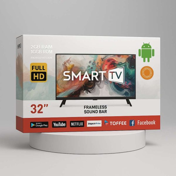 General 32″ Frameless Android Smart LED TV 2GB/16GB