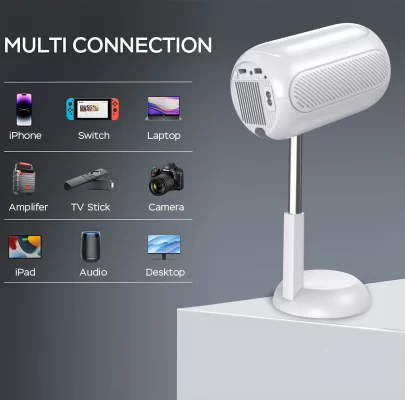 Super View TS-6 Mini Projector 4K Ultra HD | Android Smart Projector with HDMI, USB, Bluetooth & WiFi - Image 6