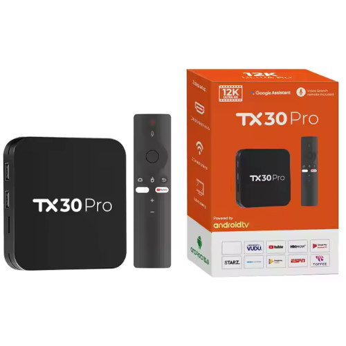 ANDROID TV BOX TX30 PRO WITH VOICE CONTROL REMOTE