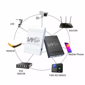 WGP MINI UPS FOR WI-FI ROUTER 5V+9V+12V, 1A (10400mAH) #WGP103A-5912 (BLACK/WHITE ORIGINAL) - Image 4