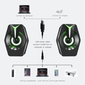 PRIME USB MINI 2.0 SPEAKER MODEL: K8 WITH LED LIGHT - Image 5