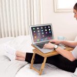 Natural Bamboo Laptop Table for Bed | Adjustable Cooling Fan | Portable Wooden Laptop Stand – Model L-10 - Image 10