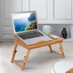 Natural Bamboo Laptop Table for Bed | Adjustable Cooling Fan | Portable Wooden Laptop Stand – Model L-10 - Image 8
