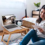 Natural Bamboo Laptop Table for Bed | Adjustable Cooling Fan | Portable Wooden Laptop Stand – Model L-10 - Image 9