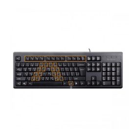 A4TECH KRS-83 Black Wired Multimedia (FN hotkey) Keyboard with Bangla - Image 2