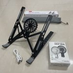 Laptop Stand aluminum alloy with Cooling Fan 7-Levels Adjustable Vertical Laptop Stand - Image 9