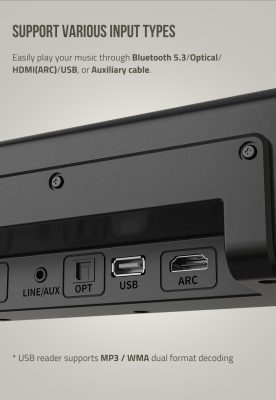 F&D HT-350 2.1 Soundbar Wireless Bluetooth Speaker - Image 8