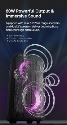 F&D PA200 Bluetooth Party Speaker - Image 5