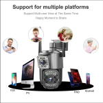 4G Sim Support And Wifi Support Dual Lens Outdoor IP Camera Champion V380 - Image 3