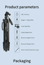 Jmary KP-2294 Professional Over Head Camera Tripod - Image 8
