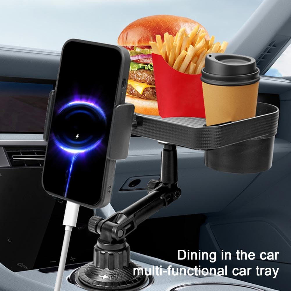 61xddSb5g5L 3 in 1 Multi Car Cup Holder with Dining Table and Phone Holder (QY53) - Image 1