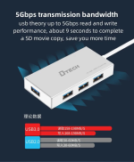 DTECH USB HUB 3.0 4PORT DT-3308 CABLE 0.25M - Image 3