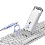Mechanical Keyboard Cleaning Tool Soft Hair Brush Cleaning Pen Cleaning Artifact 7-in -1 Multifunctional Ash suit - Image 9