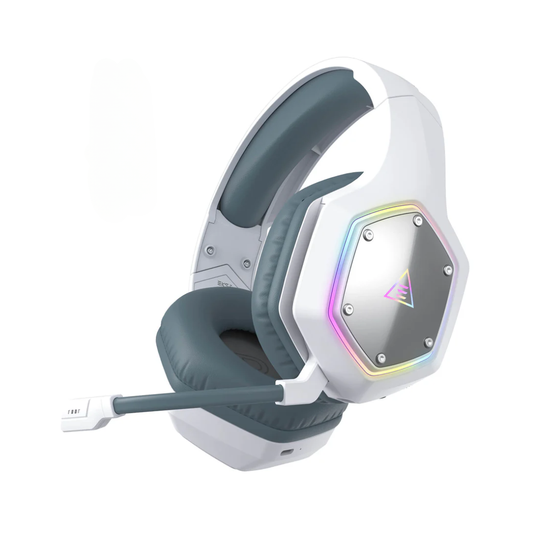 White-1-60 EKSA E1000 WT True 2.4 GHz Wireless Gaming Headset with ENC, White - Image 1