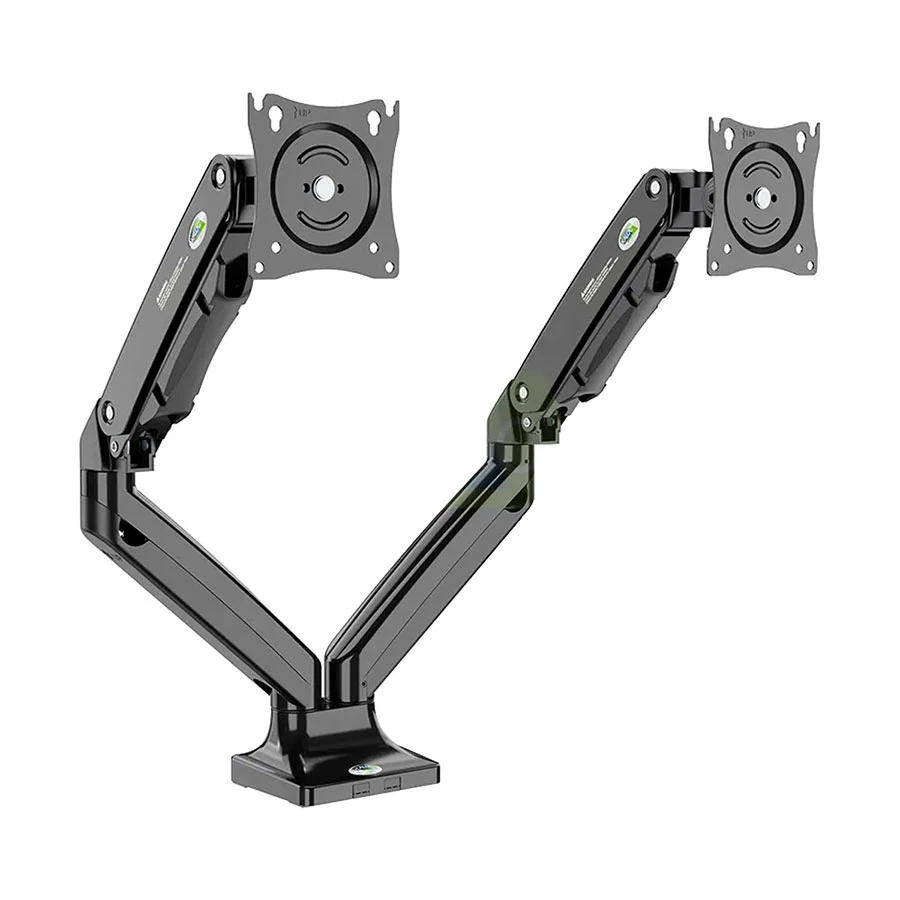 kaloc-ds110-2-17-32-inch-lcdled-monitor-dual-arm-21730104136 Kaloc DS110-2 17-33 Inch Dual Monitor Arm Gas-Strut Flexi Desk Mount Stand - Image 1